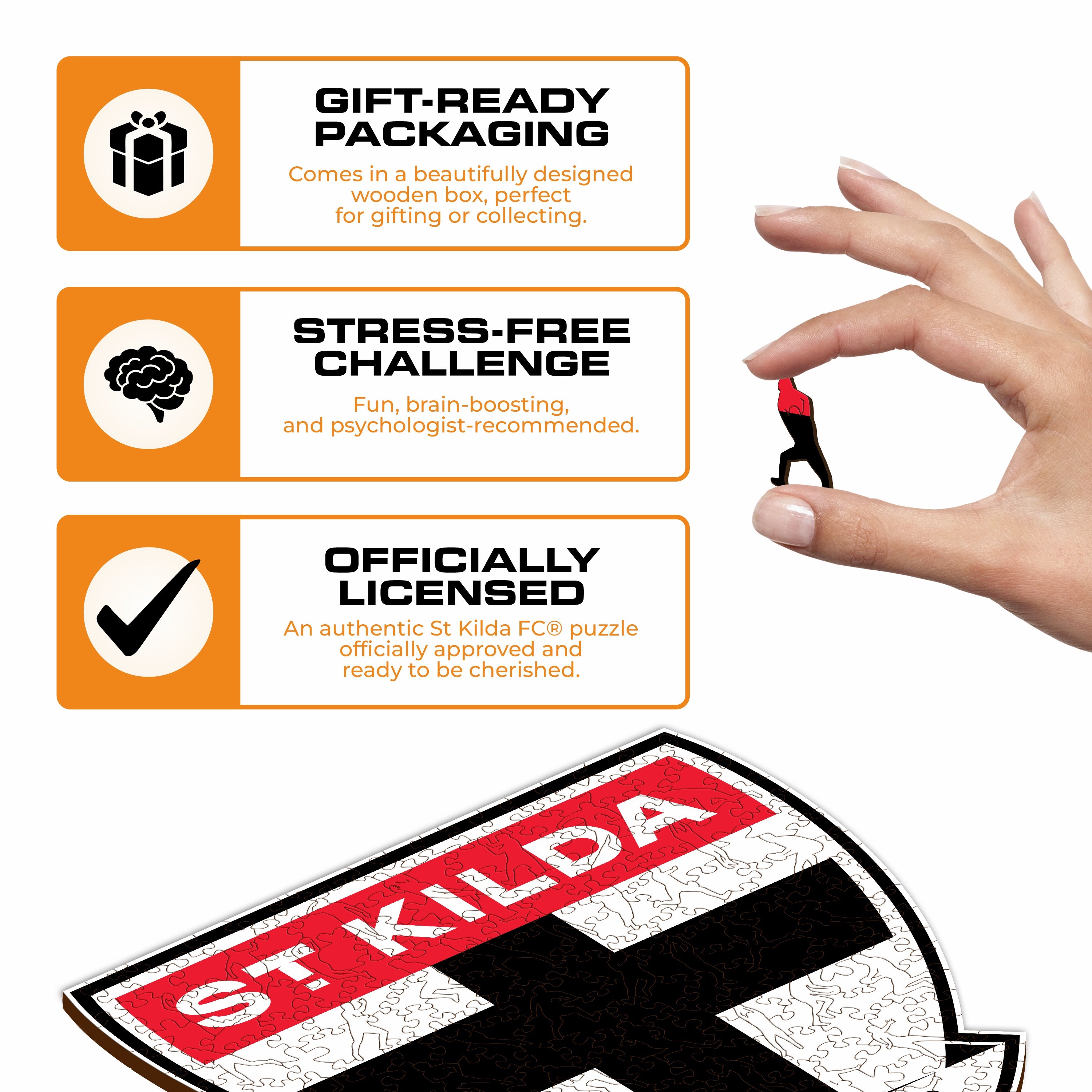 St Kilda FC Logo - Wooden Puzzle
