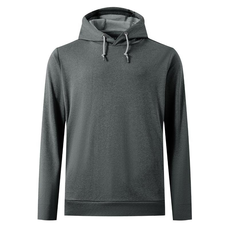 Men’s Solid Color Lightweight Golf Hoodie, 4-Way Stretch Breathable Dry Fit Pullover, Athletic Casual Fall Fashion drawstring sweatshirt Menswear Tops