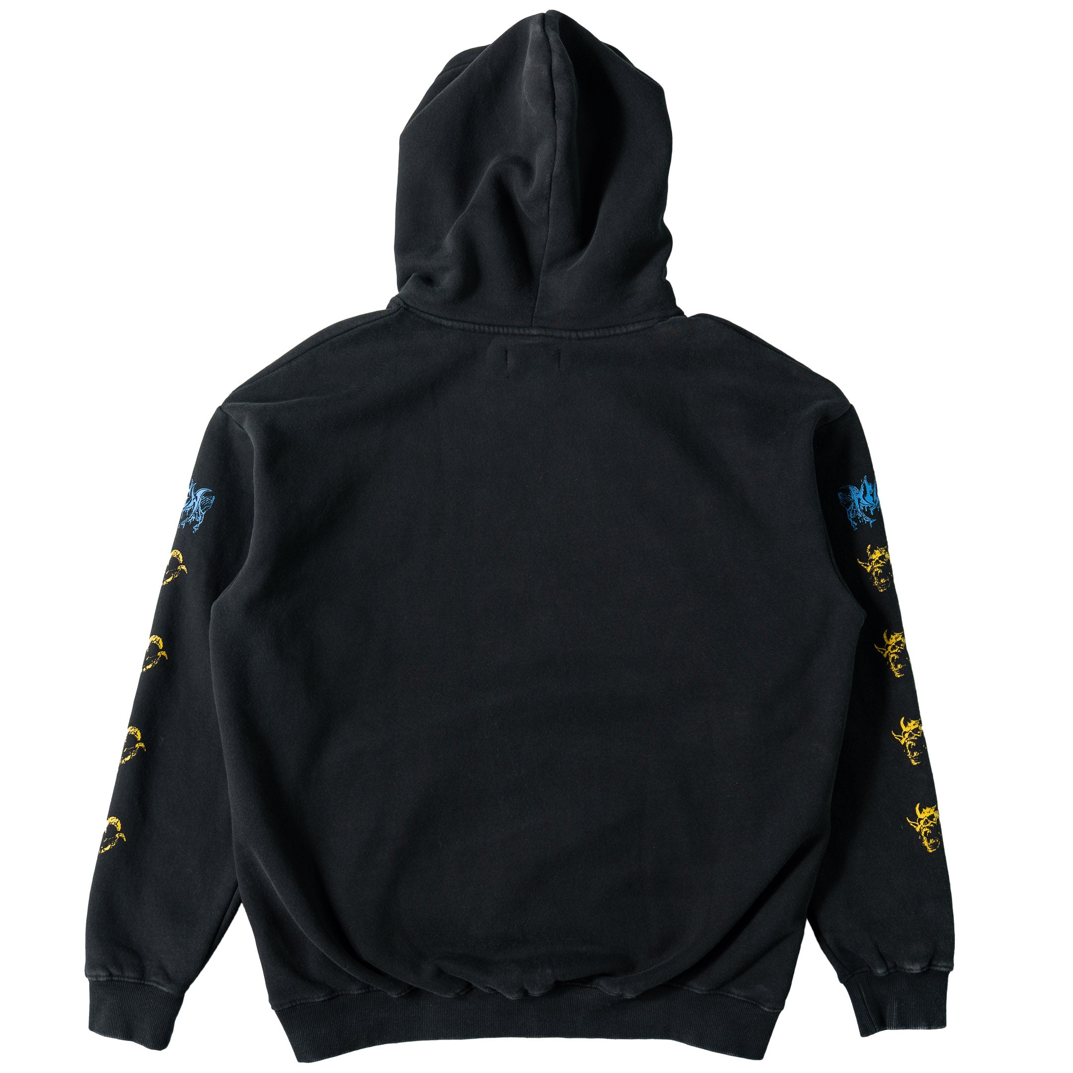 OVERSIZED LUX DISMEMBER YOUR DEMONS HOODIE - BLACK / YELLOW