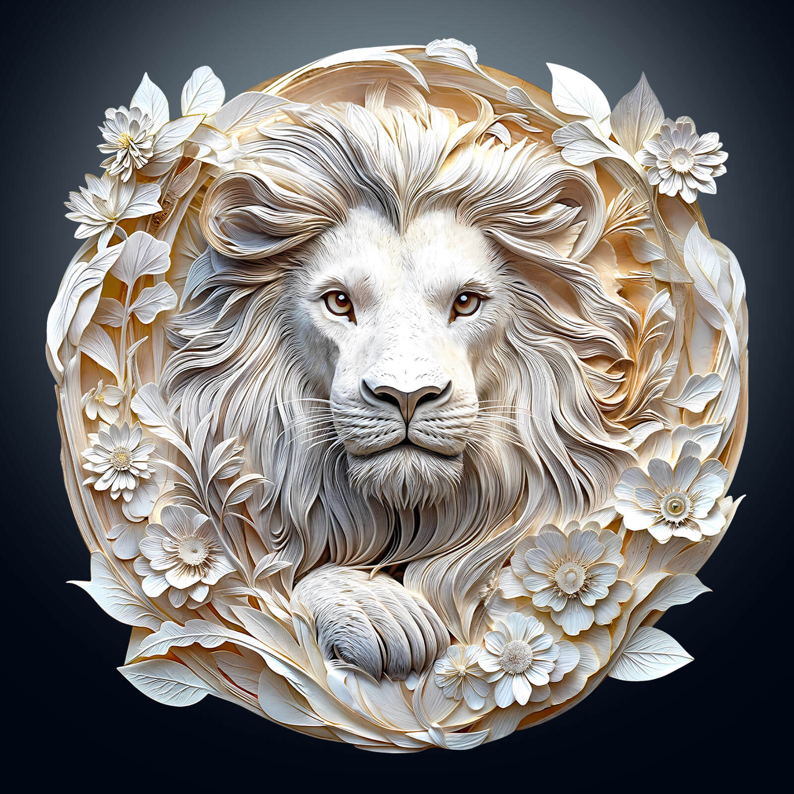 Paper Lion Wooden Jigsaw Puzzle