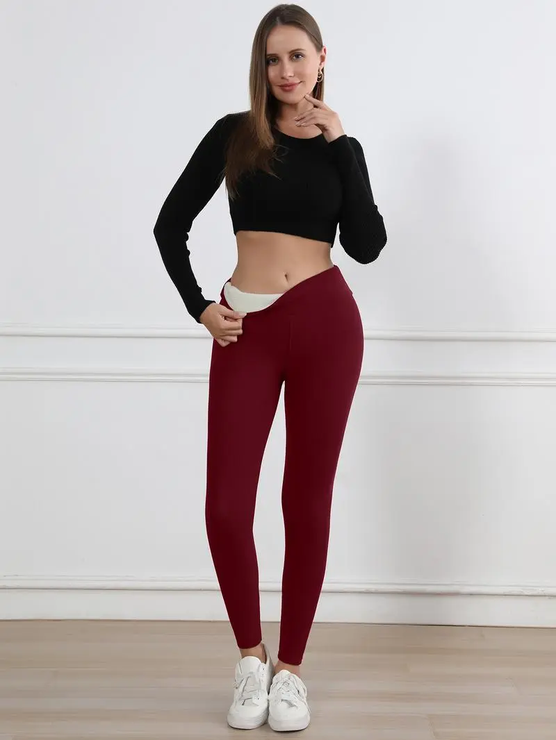 Winter Warm Fleece Lined Leggings High Waist Women's Casual Riding Workout Wear for Yoga
