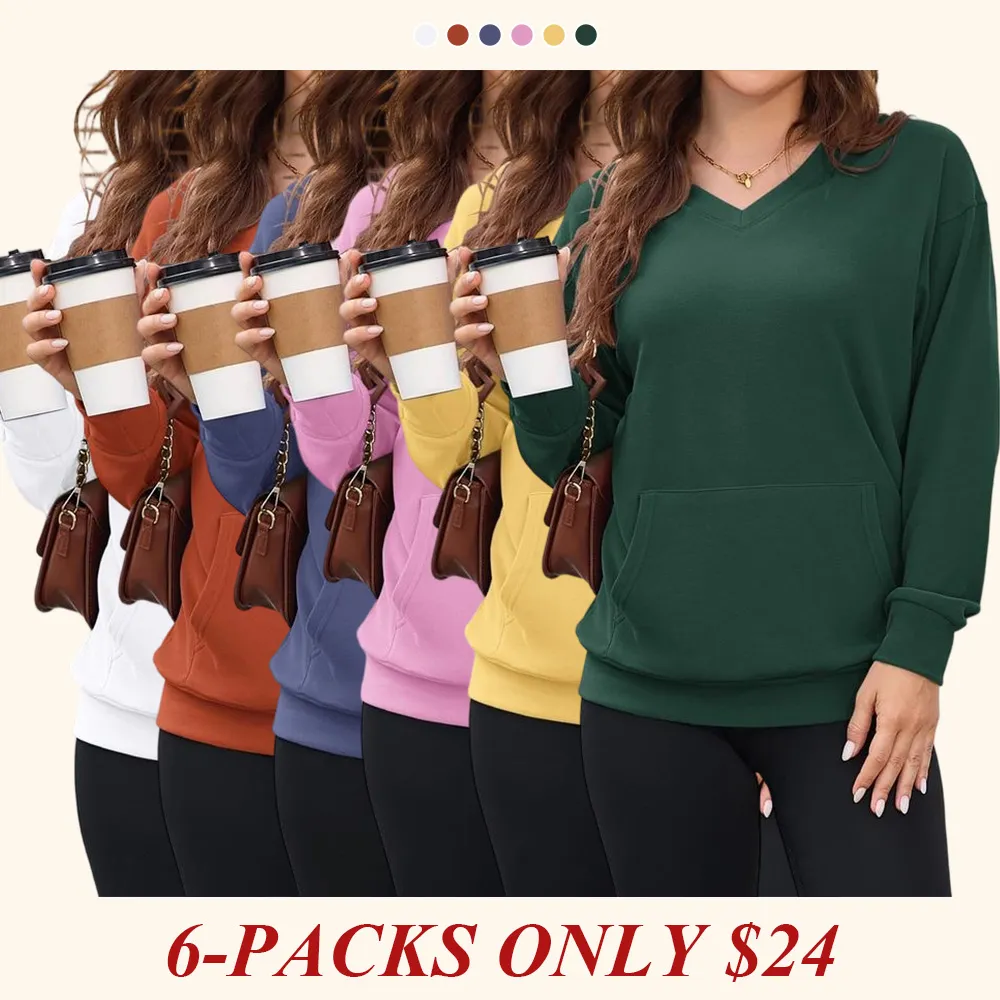 Women's Hoodless V-neck Sweatshirt