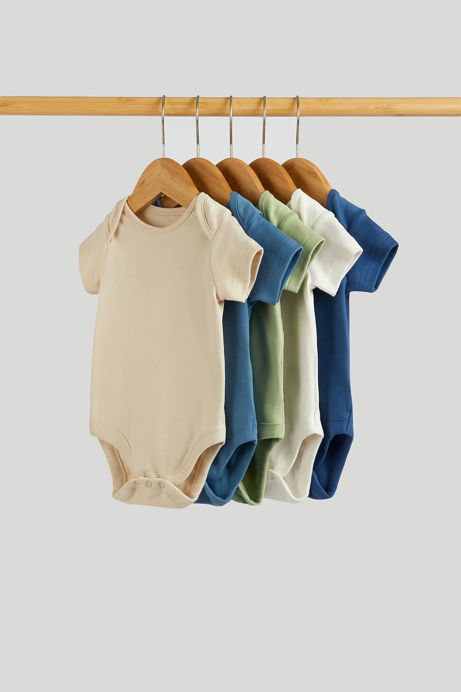 Short-Sleeved Bodysuits - 5 Pack