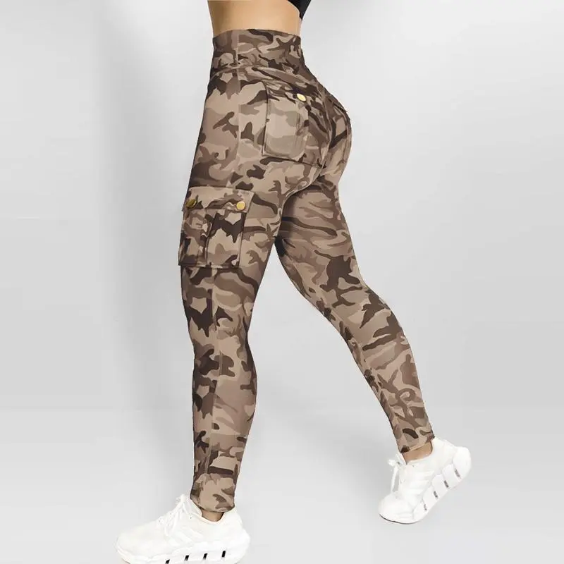 Womens Butt Lifting Leggings with Flap Pockets High