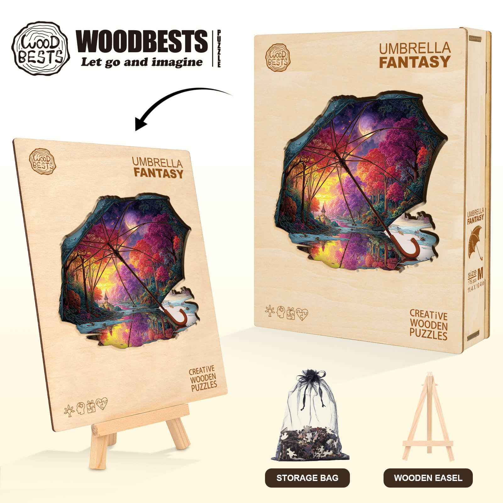 Umbrella Fantasy Wooden Jigsaw Puzzle