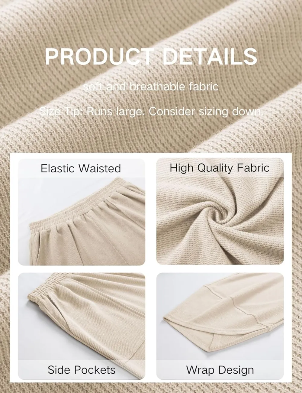 Women's Wide Leg Harem Pants Casual Palazzo Pants with Pockets High Waist Relaxed Fit