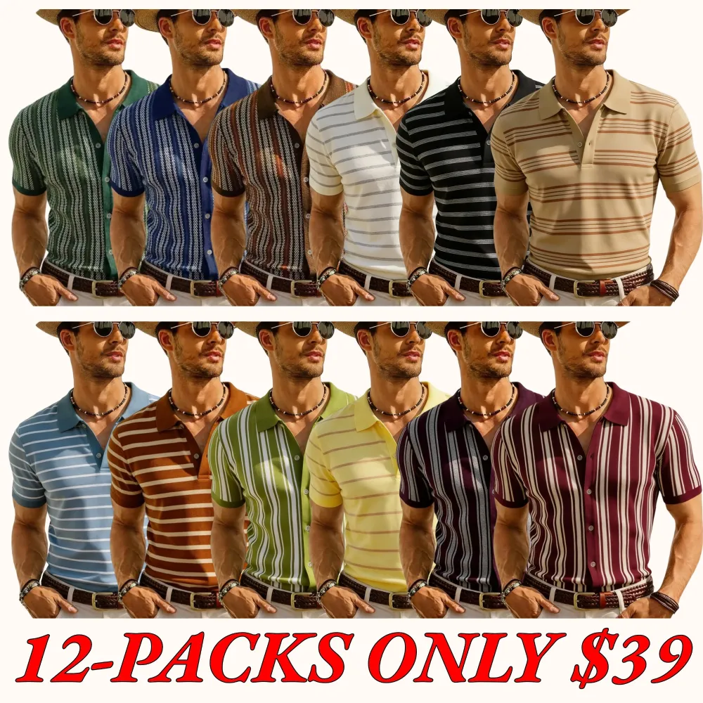 Men's Vintage Button-Up Sweater — Lightweight, Non-Stretch Shirt Style (Spring/Summer)