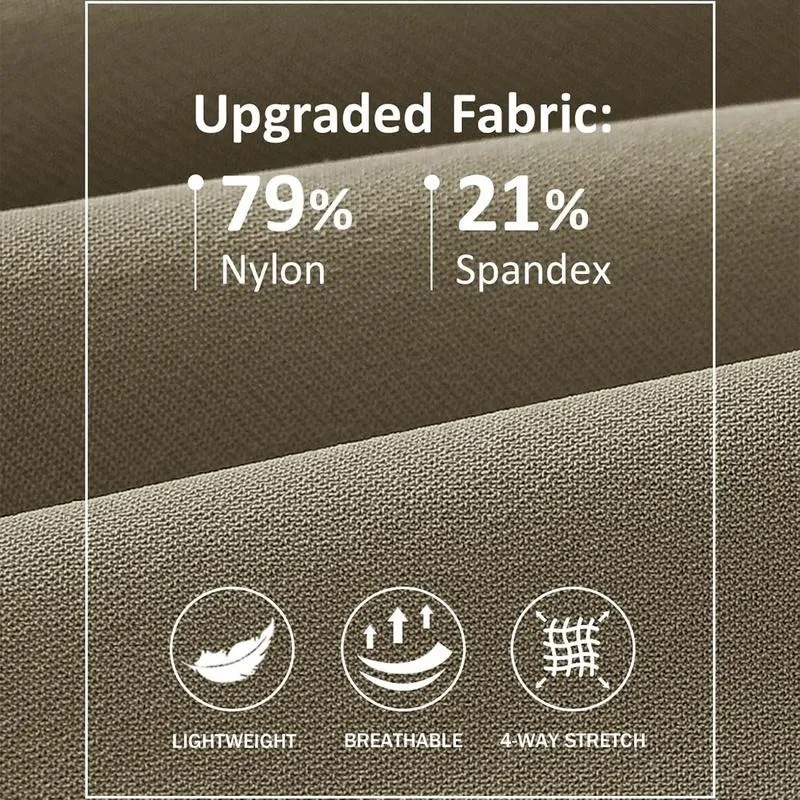 Men's Fashion 9'' Golf Work Shorts Stretch Waistband Quick-Dry Fit Hiking Casual Business Dress Athletic