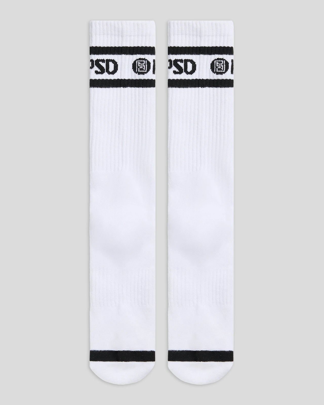 3 Pack - Logo Stripe Crew - White