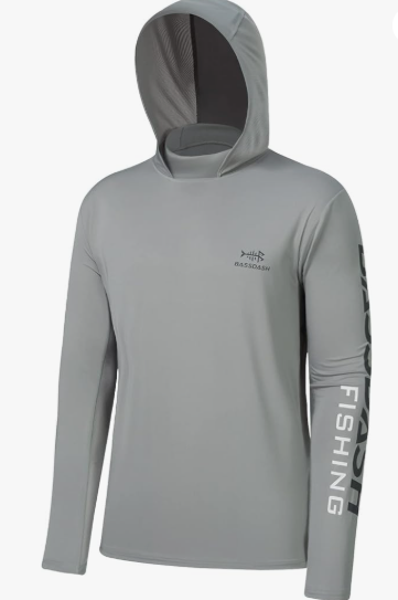 UPF 50+ Men’s UV Sun Protection Long Sleeve Fishing Hoodie