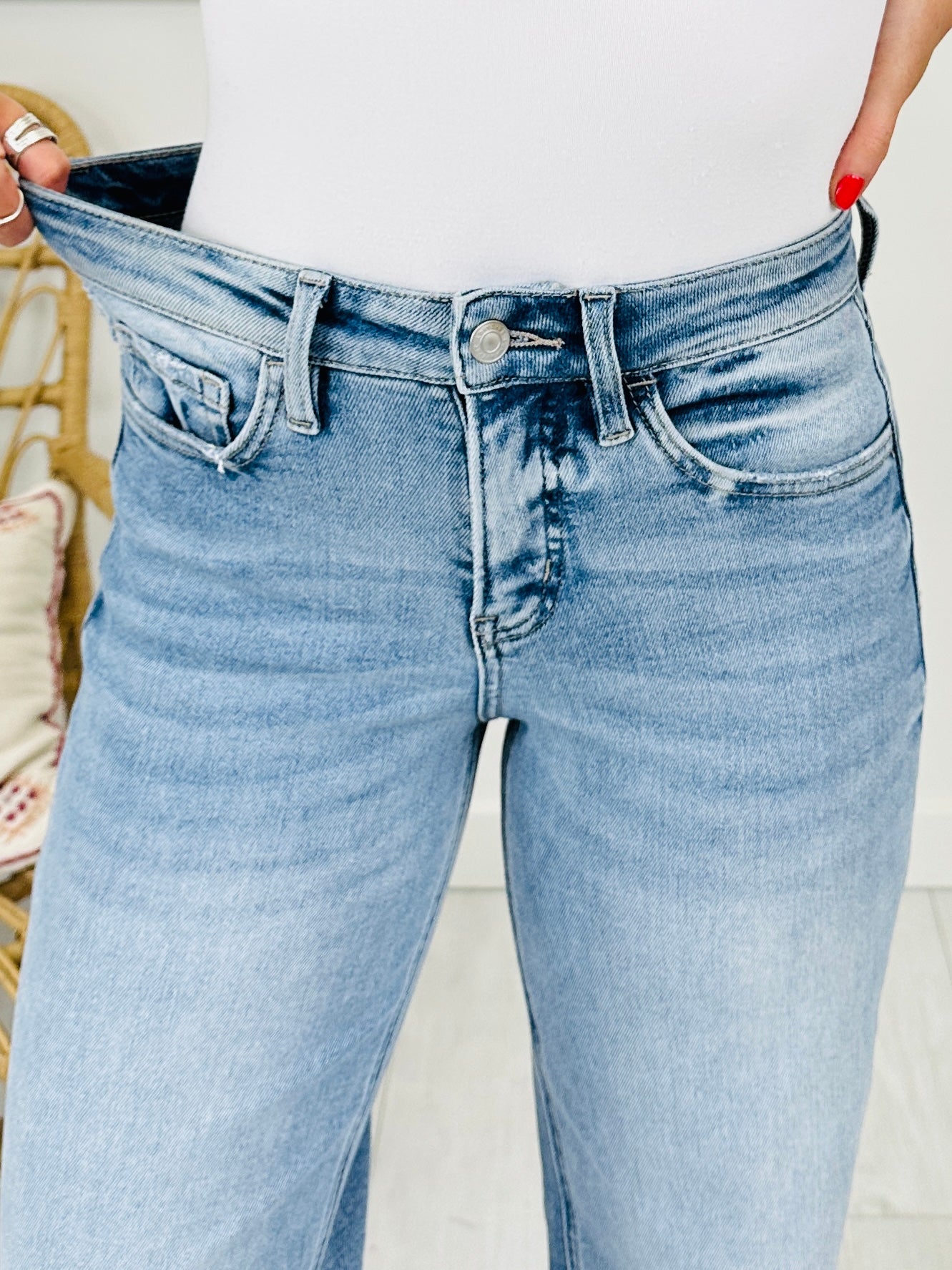 Power Moves Tummy Control Slim Wide Leg Jeans