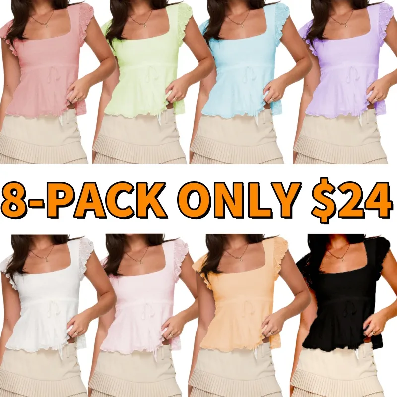 Women's Summer Slim Cropped Tops (Just $3 Each!)