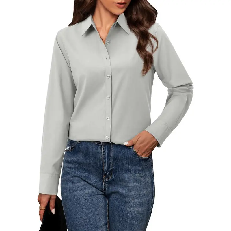 Button Down Shirts for Women Classic Fit Dress Shirt