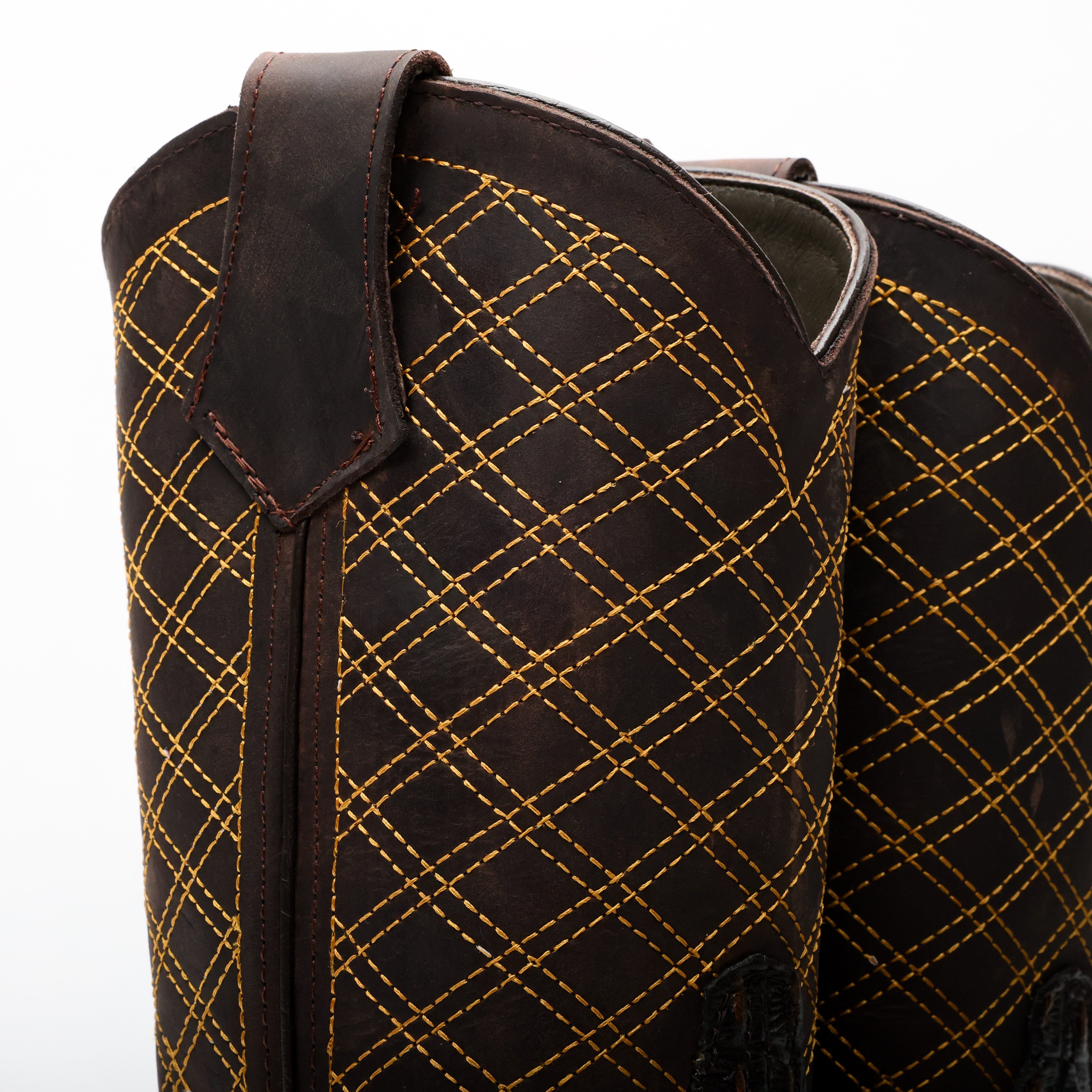 Rustic Brown Caiman Hornback Leather Boots With 3D Lightweight Sole - Composite Toe