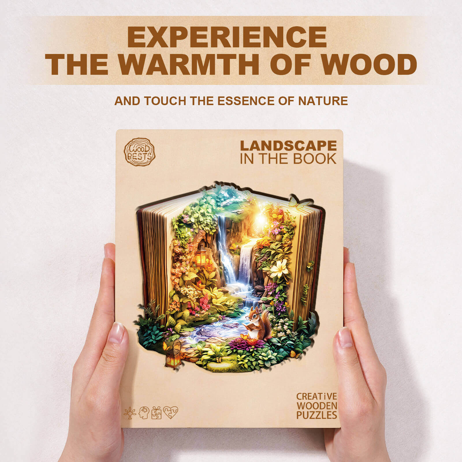 Landscape in the book Wooden Jigsaw Puzzle