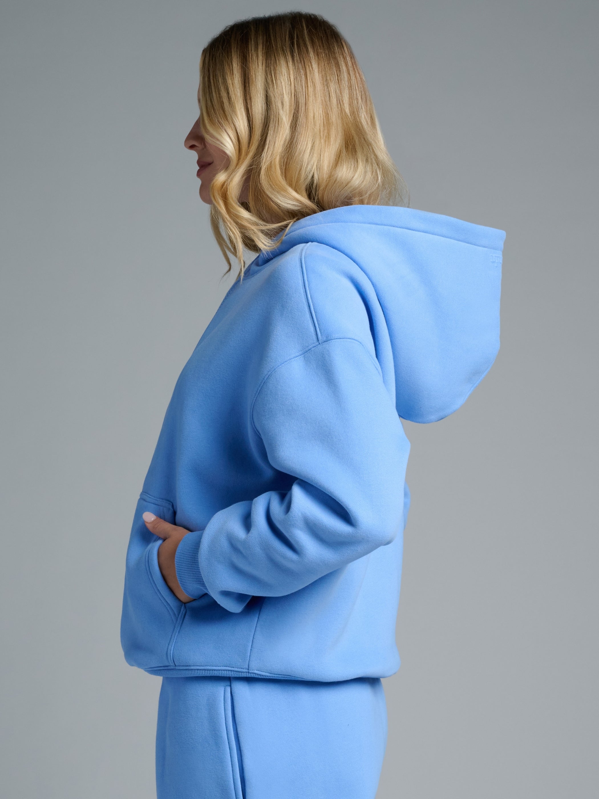 Basic Crop Zip Hoodie