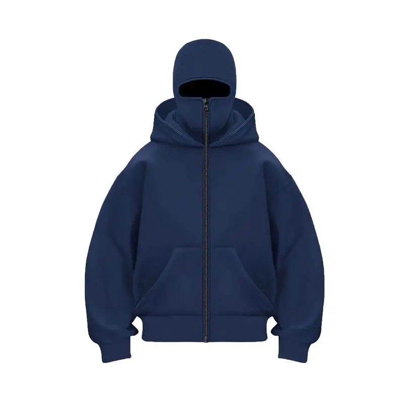 🖤Balaclava Jacket Double Layer Street Hoodie Jacket