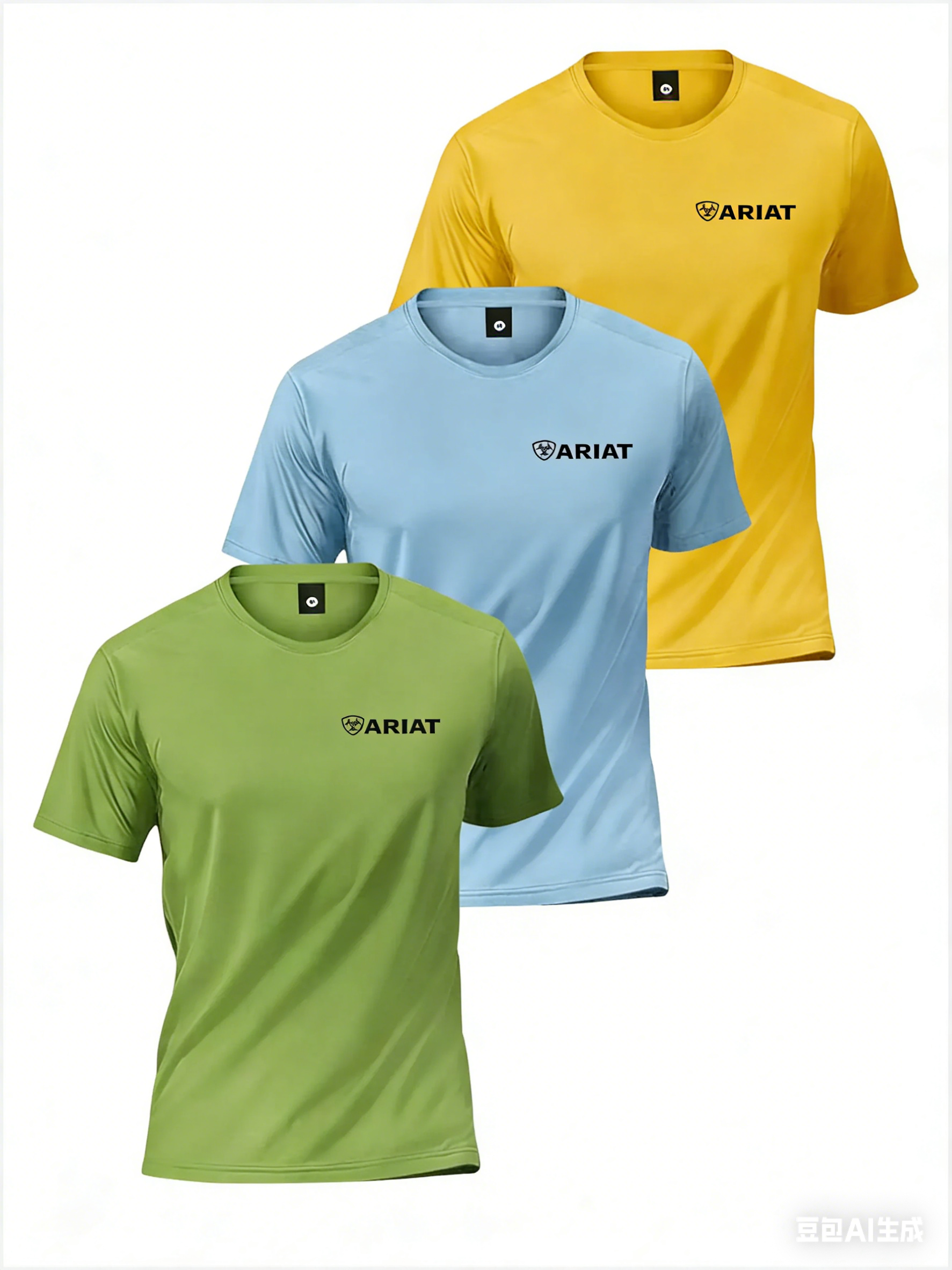 6 Piece Set Sport Short Sleeve T-Shirt, Casual Commute Wear
