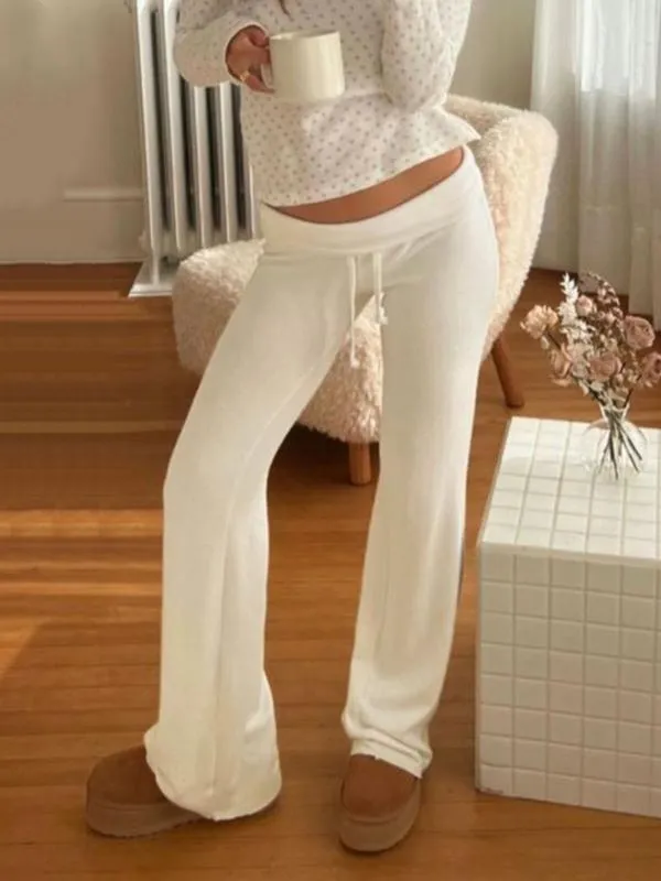 Women's Adjustable Drawstring Waist Straight Leg Pants (Just $3 Each!)
