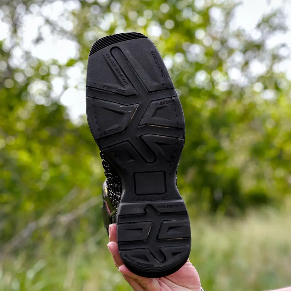 Black Caiman Hornback Leather Boots With 3D Lightweight BLACK EDITION Sole - Composite Toe