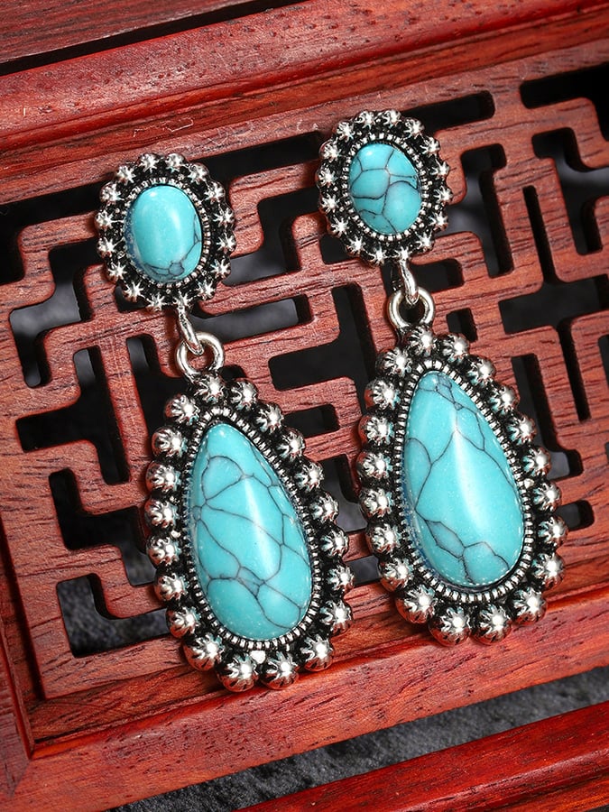 Vintage Western Turquoise Earrings