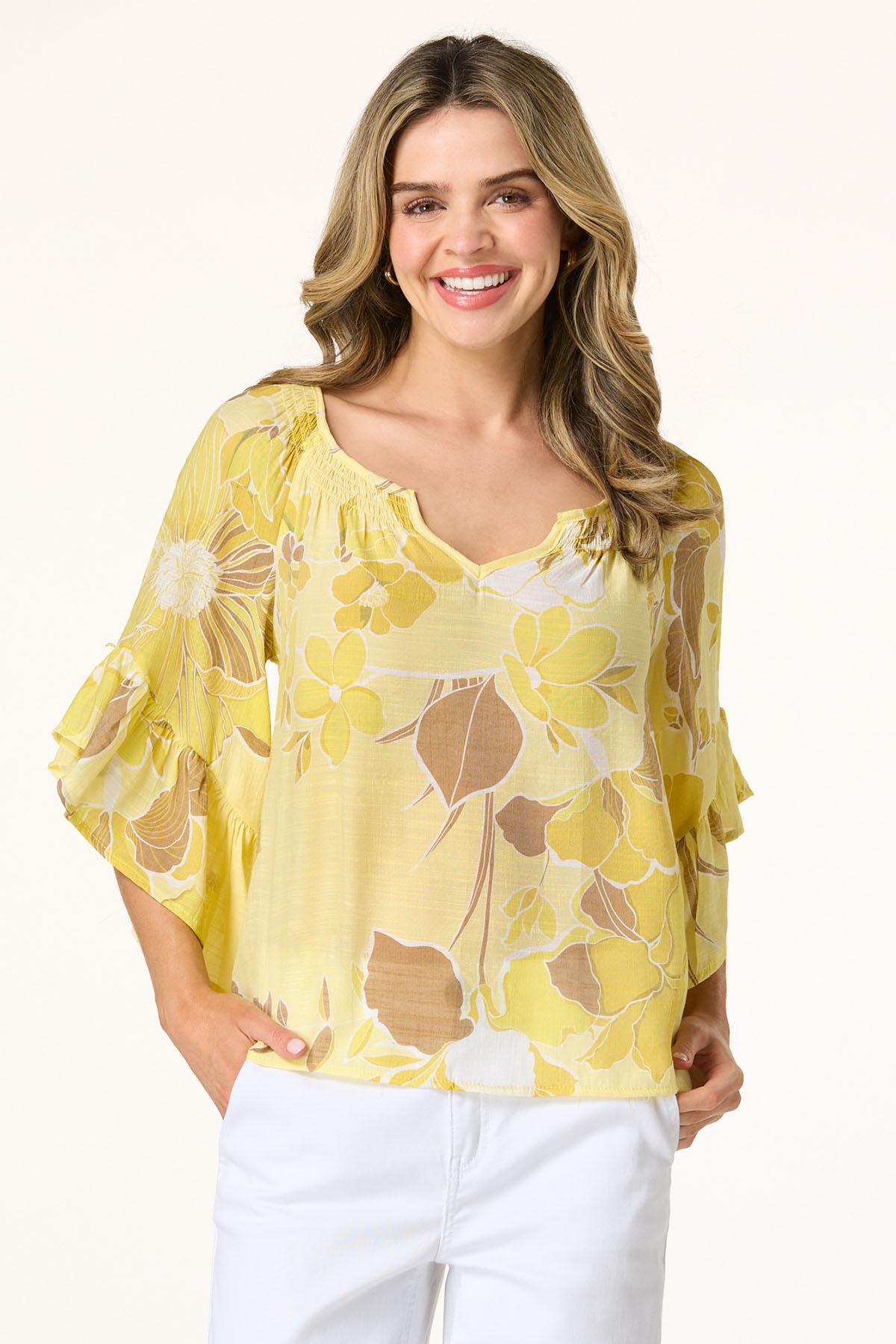 Sunny Crepe Floral Top