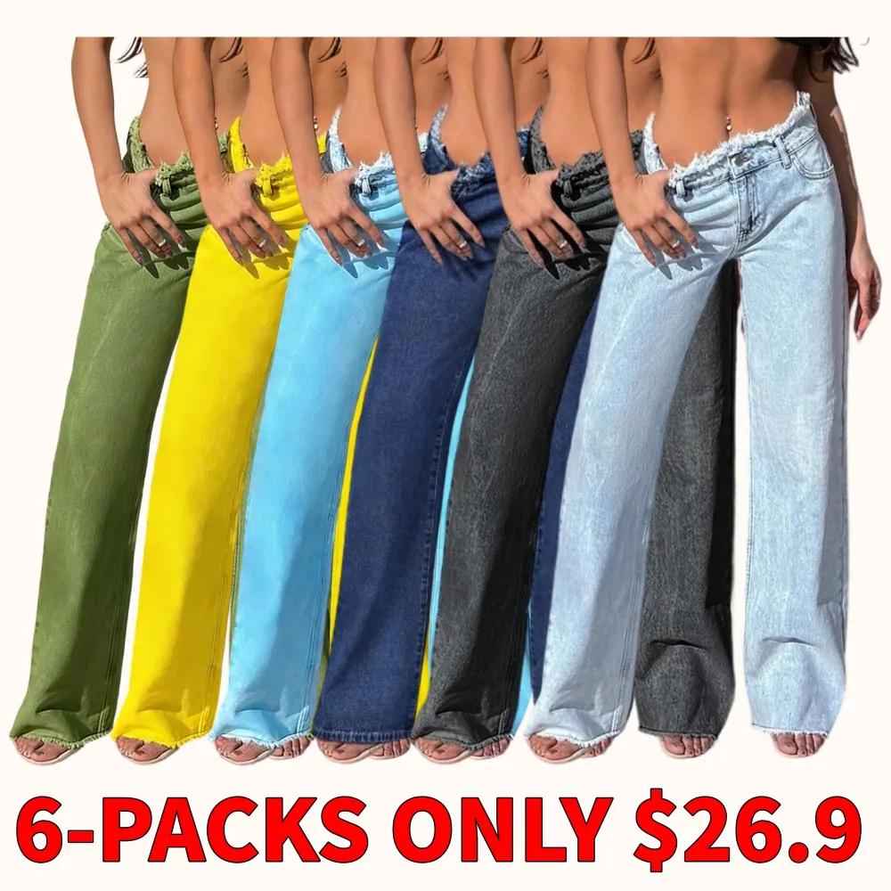 Women's high-waisted loose-fitting jeans