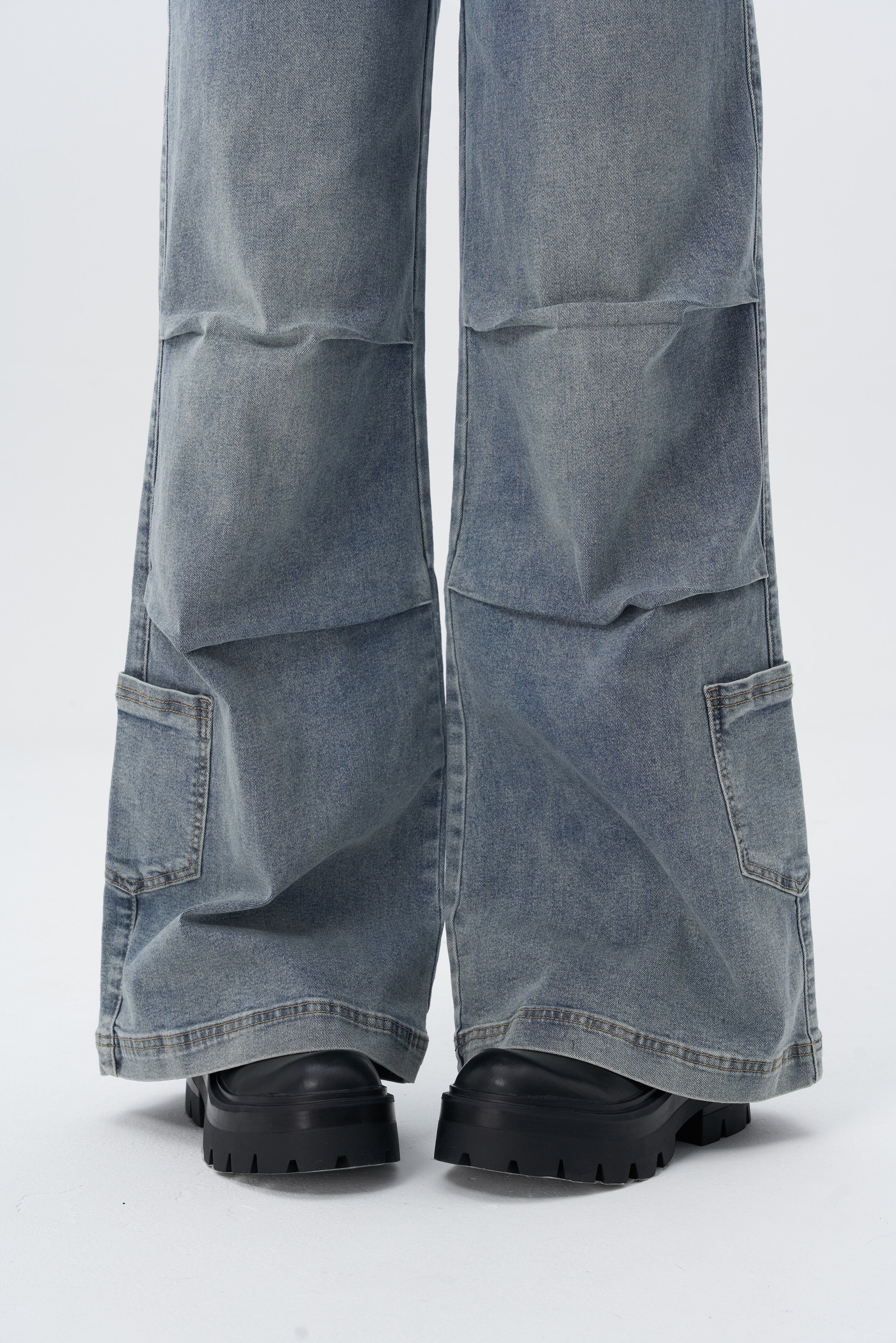 Oldschool Utility Wide Leg Jeans