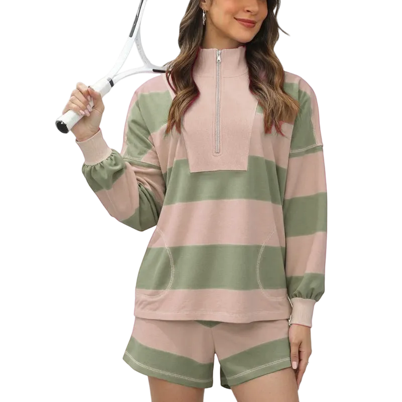 Hot Striped Oversized Sweatshirts