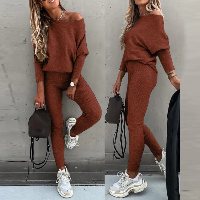 Women's 2 Piece Lounge Outfit Long Sleeve