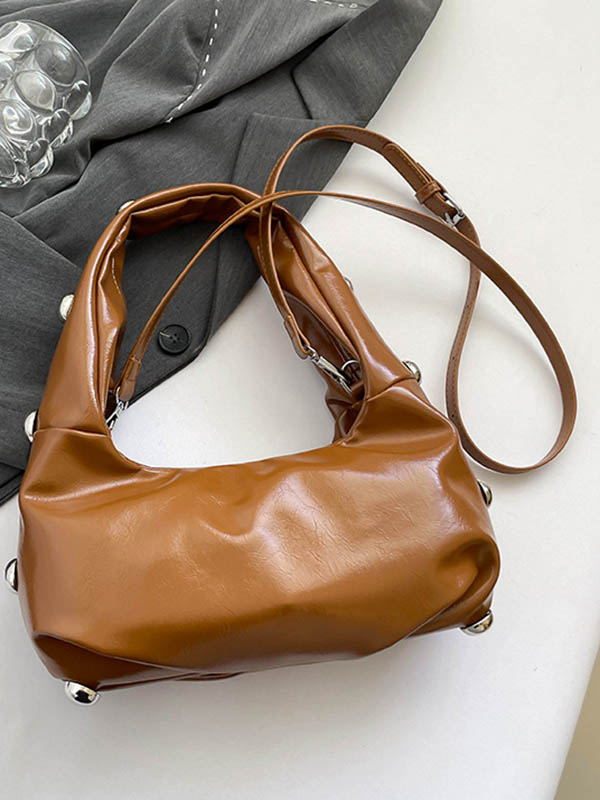 Geometric Rivet Shoulder Bags Handbags