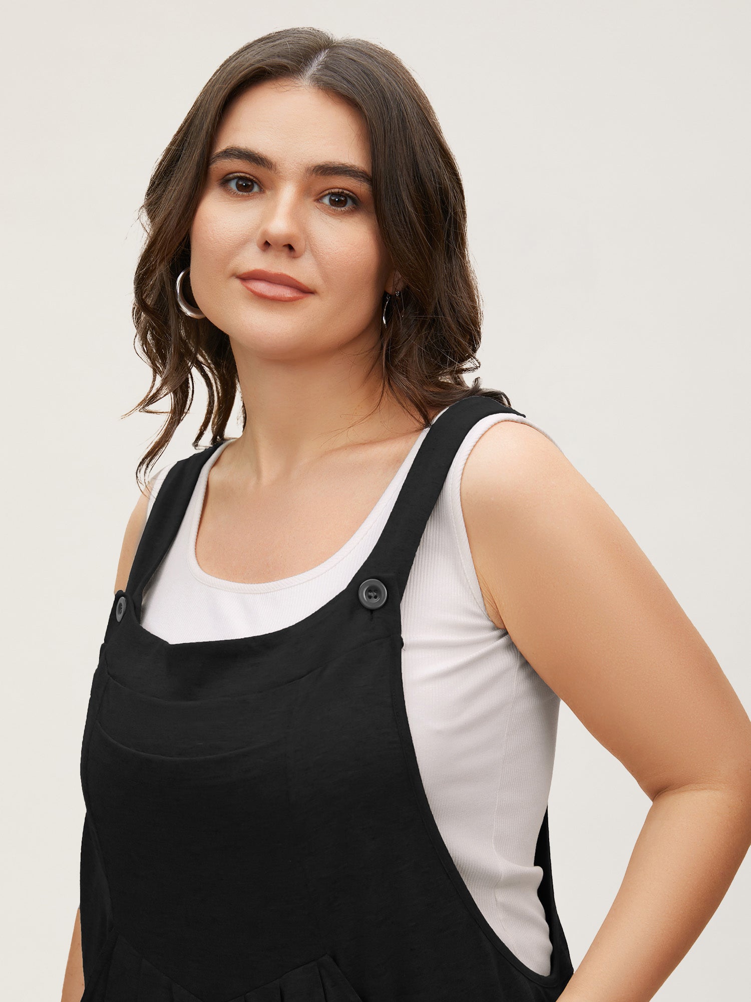 Supersoft Essentials Solid Pleated Pocket Jumpsuit