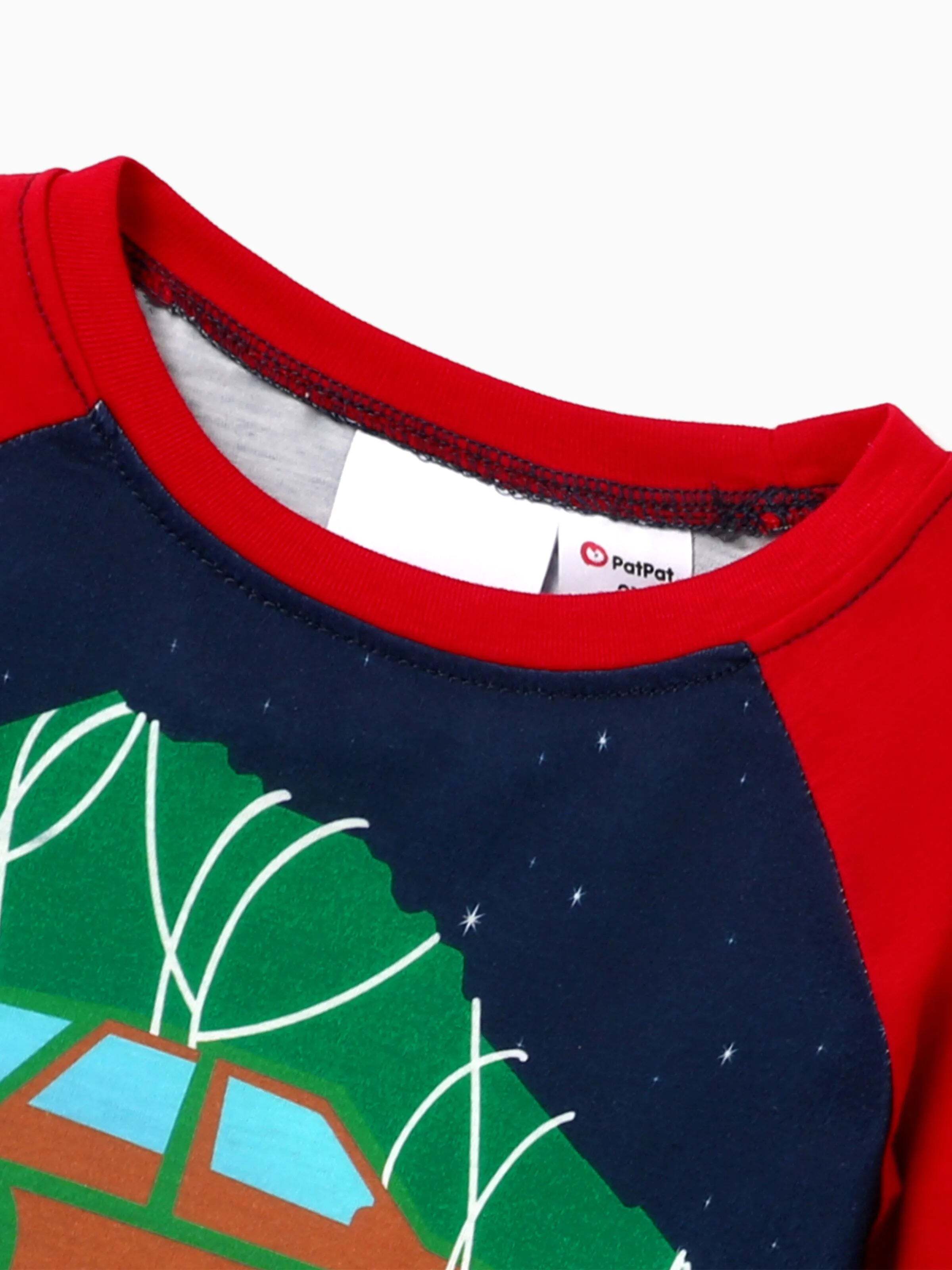 Christmas Vacation Family Matching Character Print Pajamas Sets with Christmas Socks