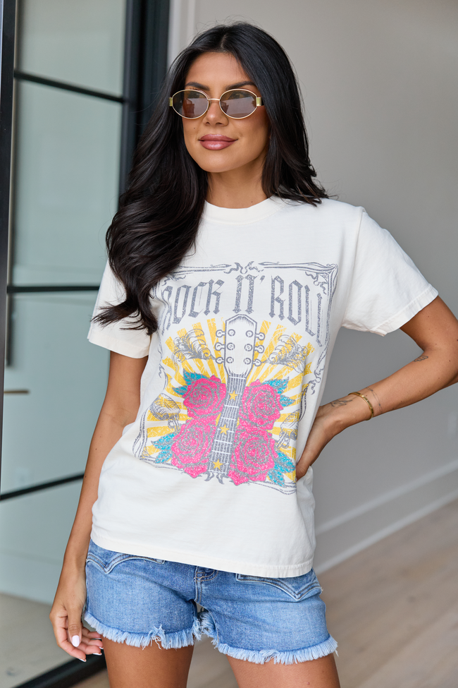 Rock N' Roll Ivory Graphic Tee