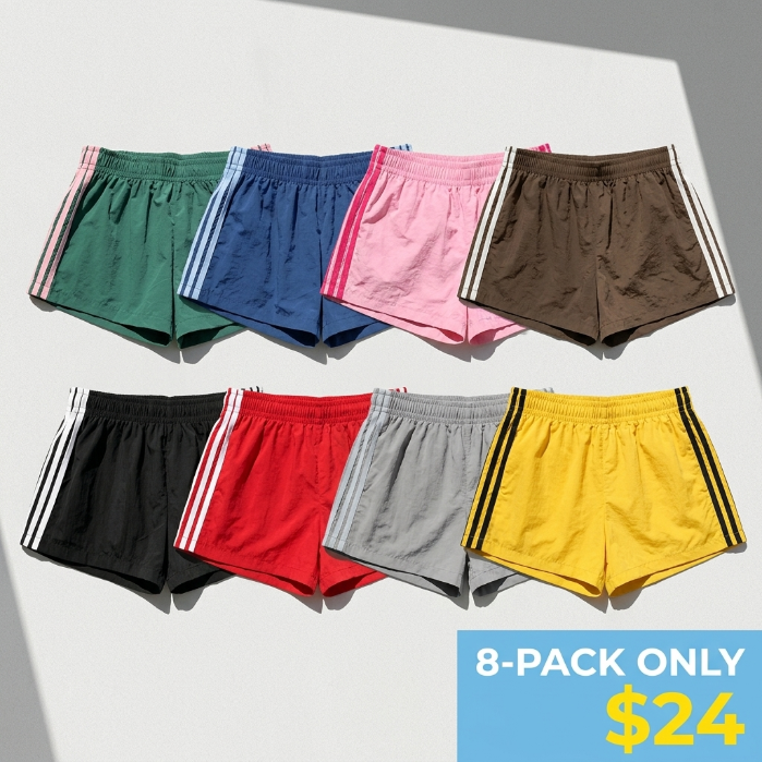 Deep Gym Shorts with Side Stripes