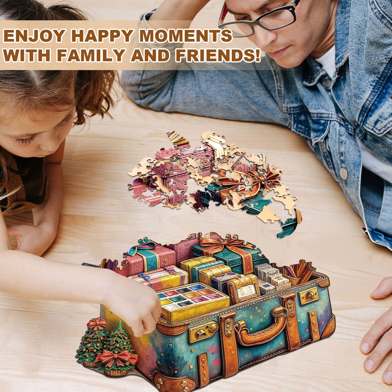 Painting gift box Wooden Jigsaw Puzzle