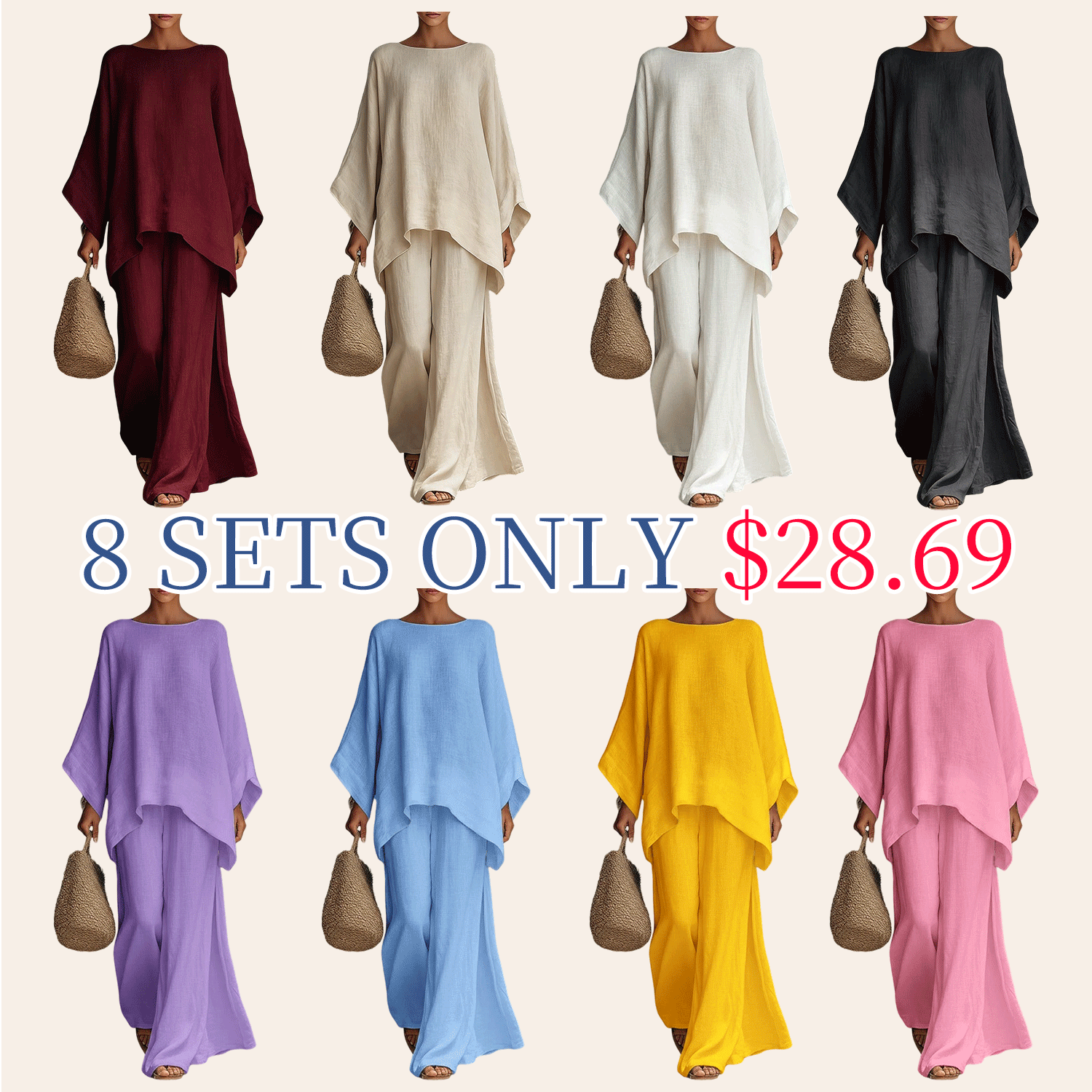 Boho Linen Two Piece Set