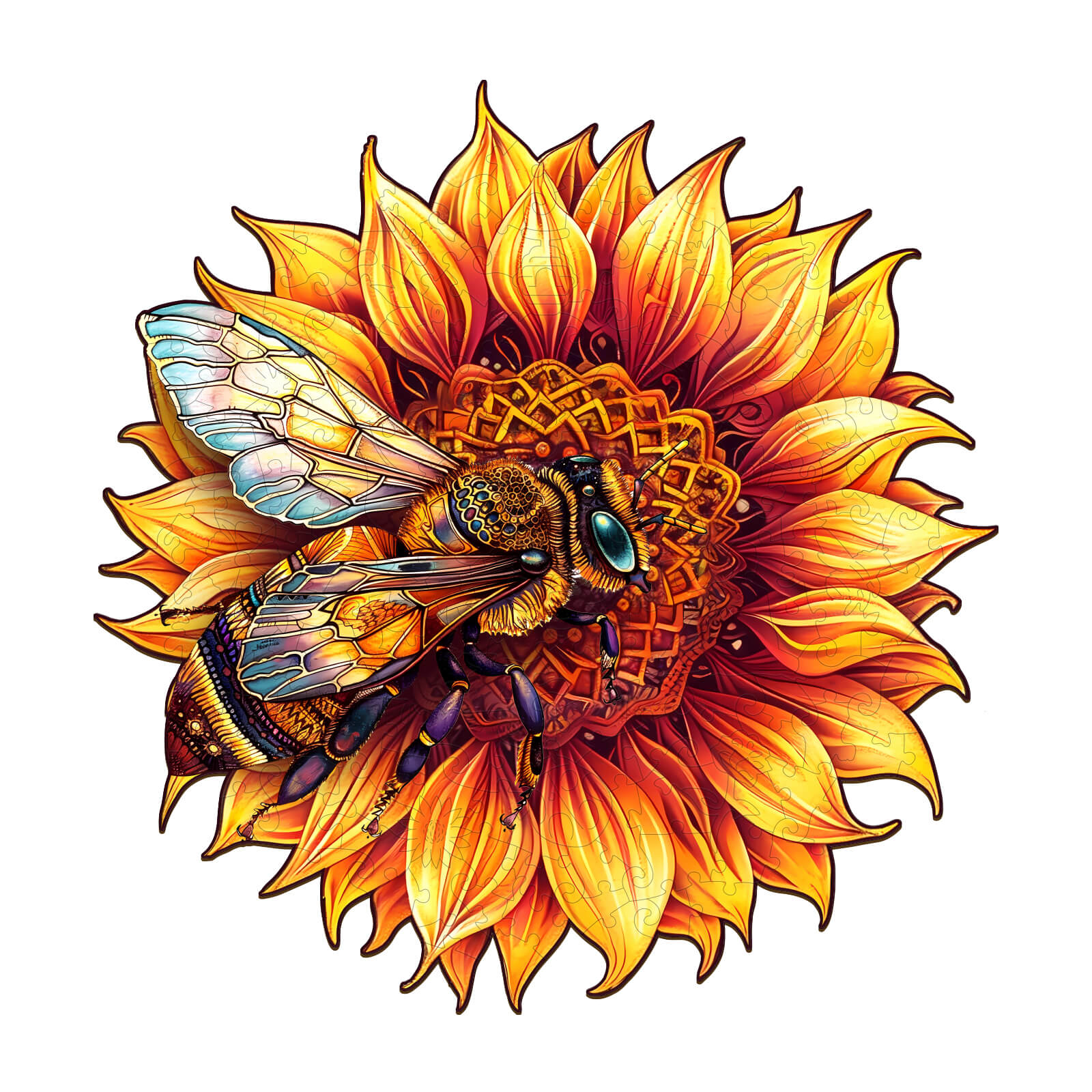 Bee and Sunflower Wooden Jigsaw Puzzle