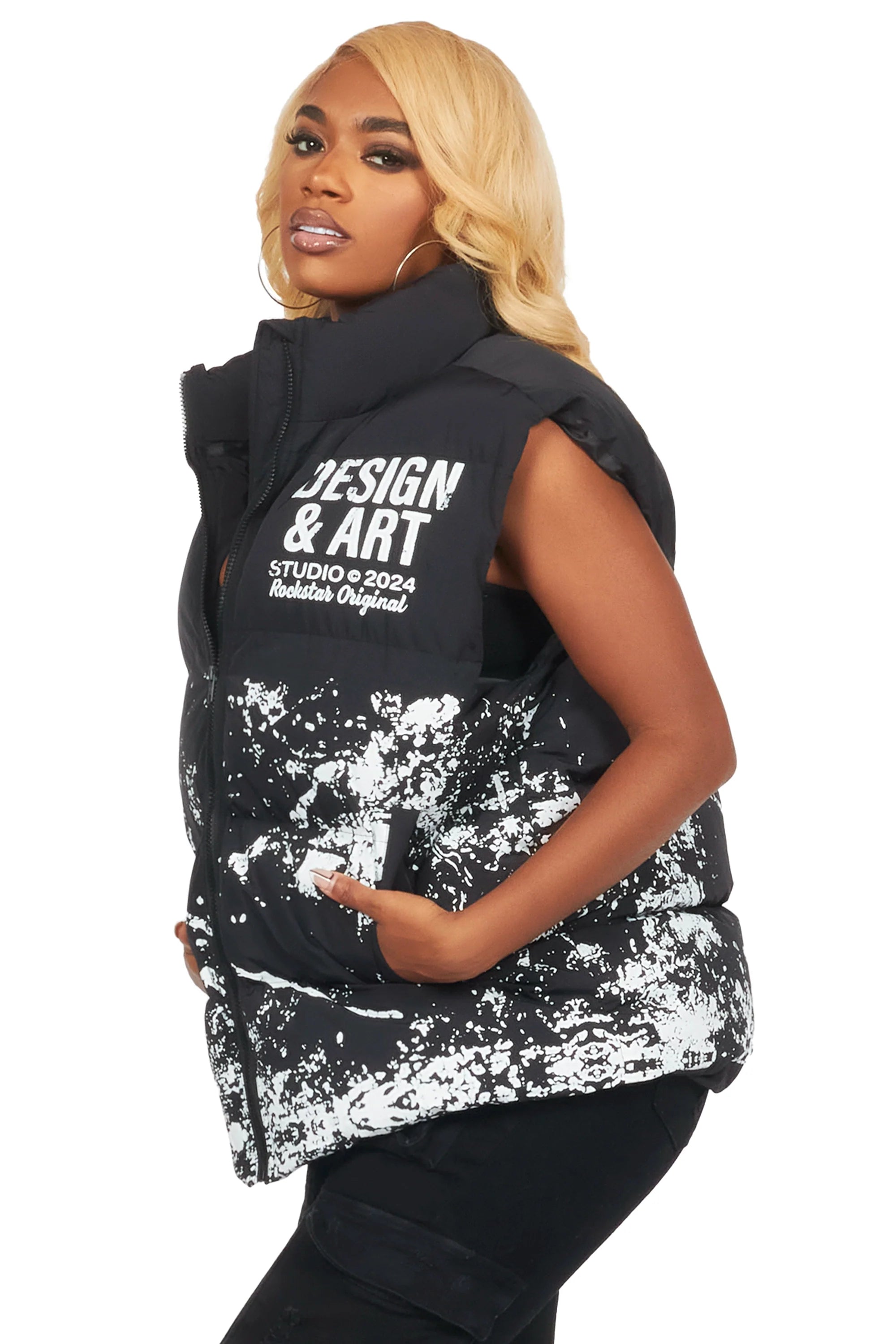 Lamanda Black Puffer Vest