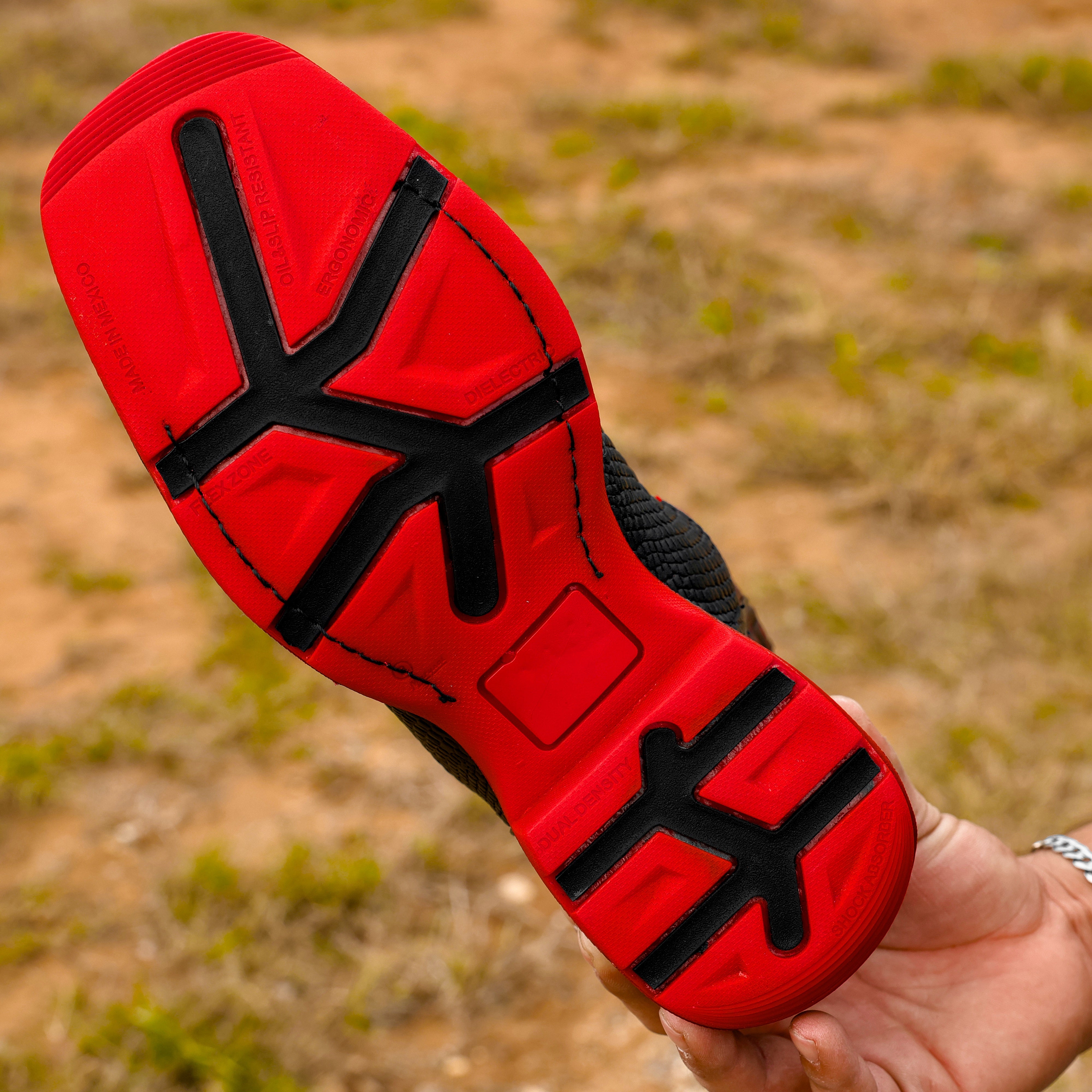 Black Cherry Python Leather Boots - Composite Toe