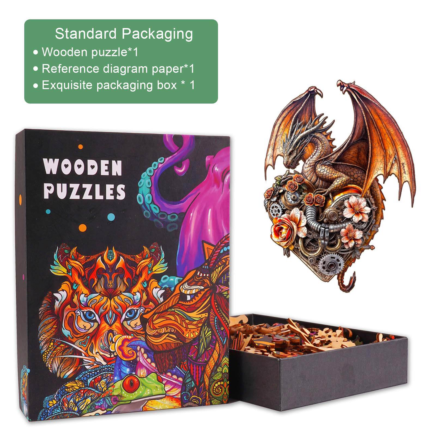 Dragon Heart Machina Wooden Jigsaw Puzzle