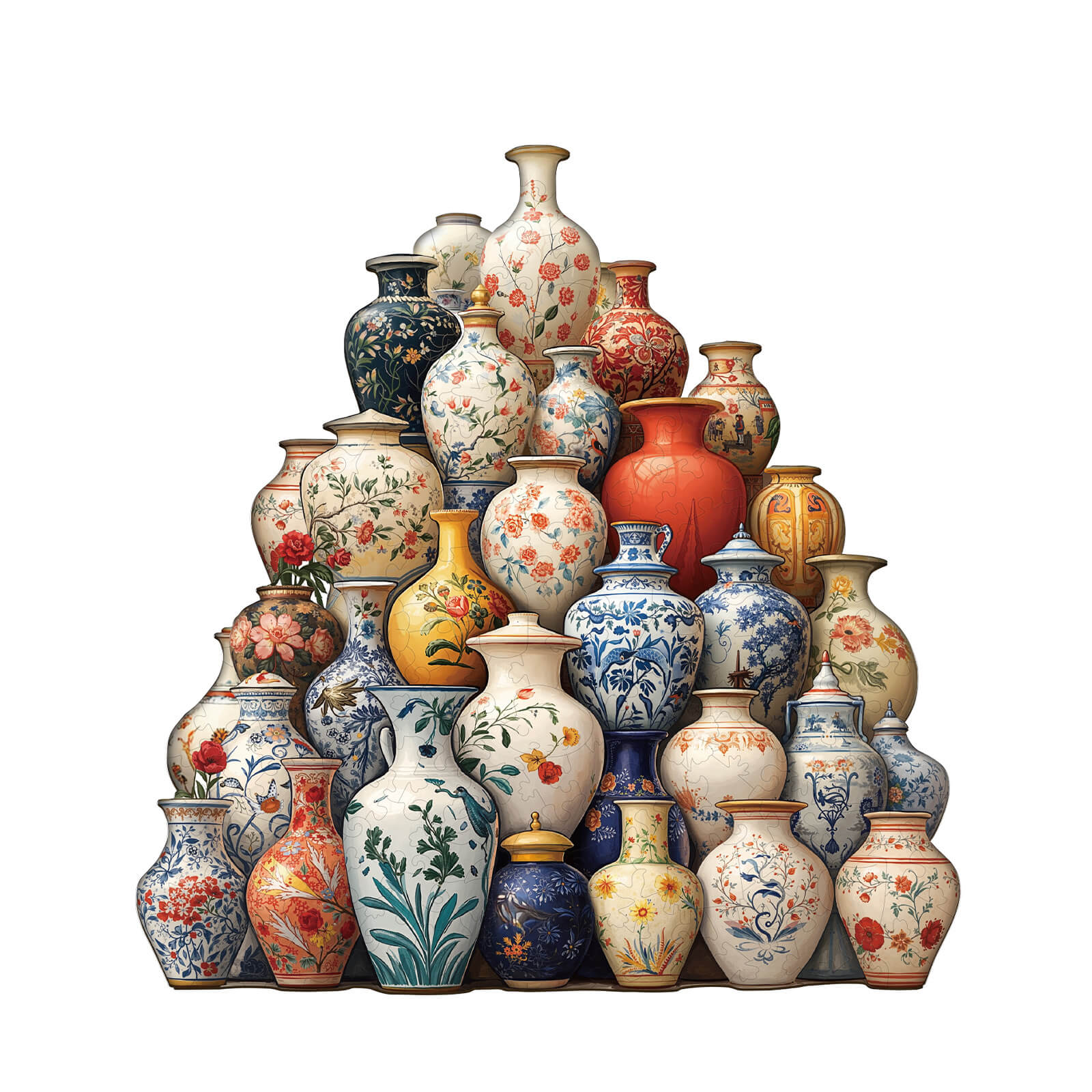 Italian ceramics Wooden Jigsaw Puzzle