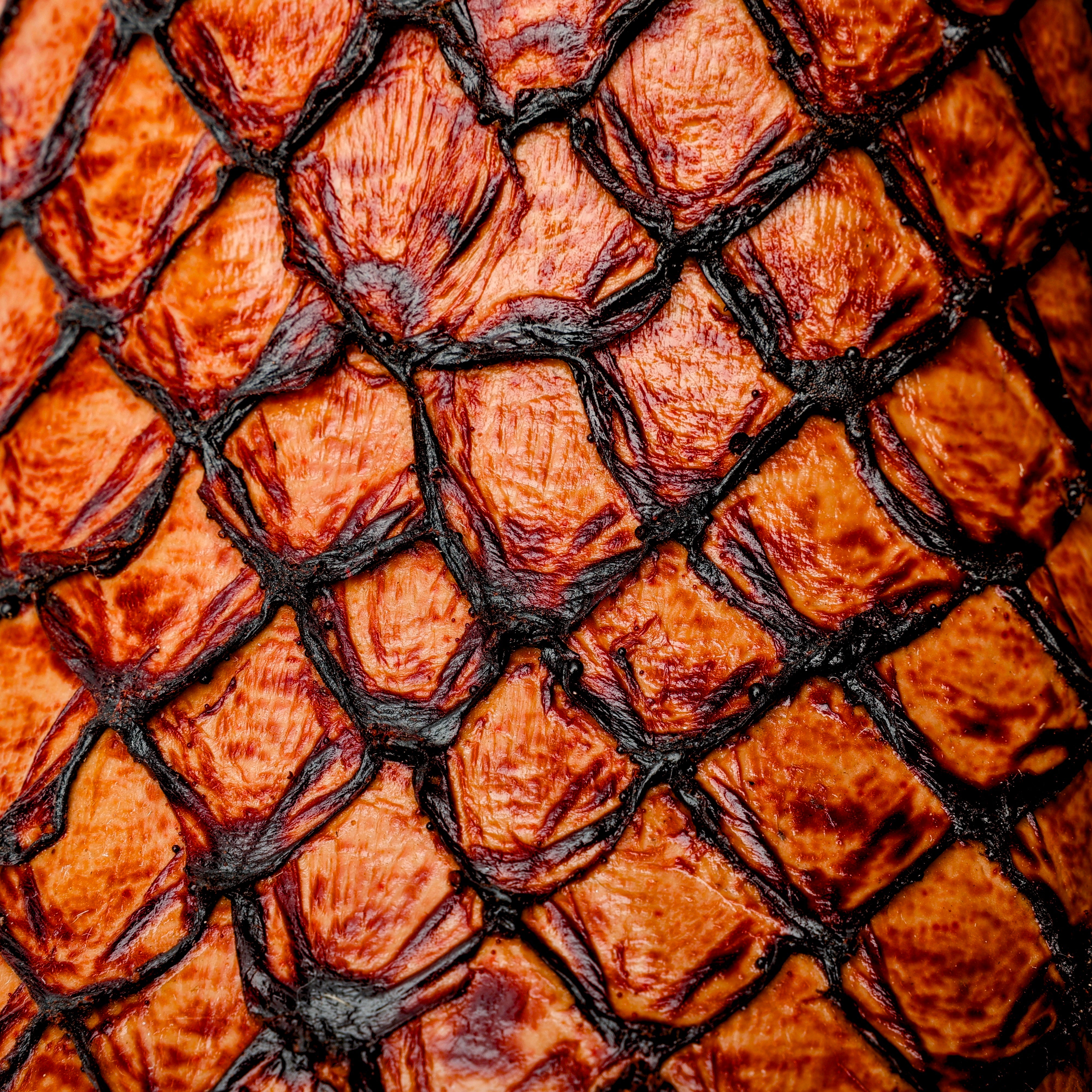 Cognac Mini Pirarucu Leather Boots - Square Toe