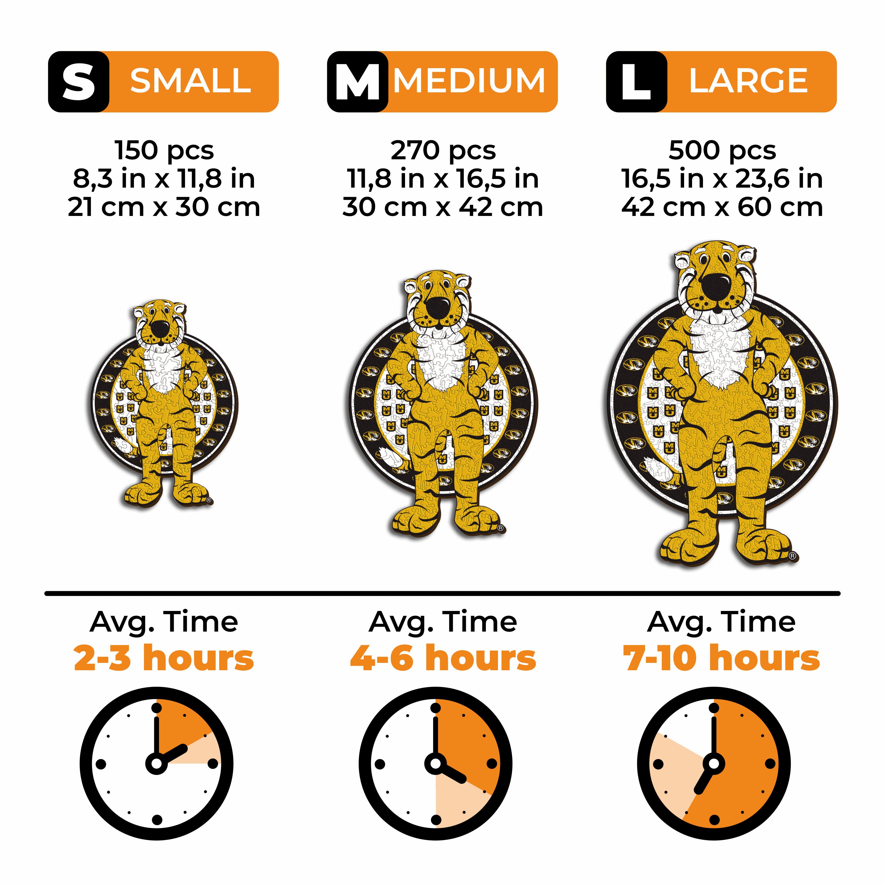 University of Missouri Mascot - Wooden Puzzle
