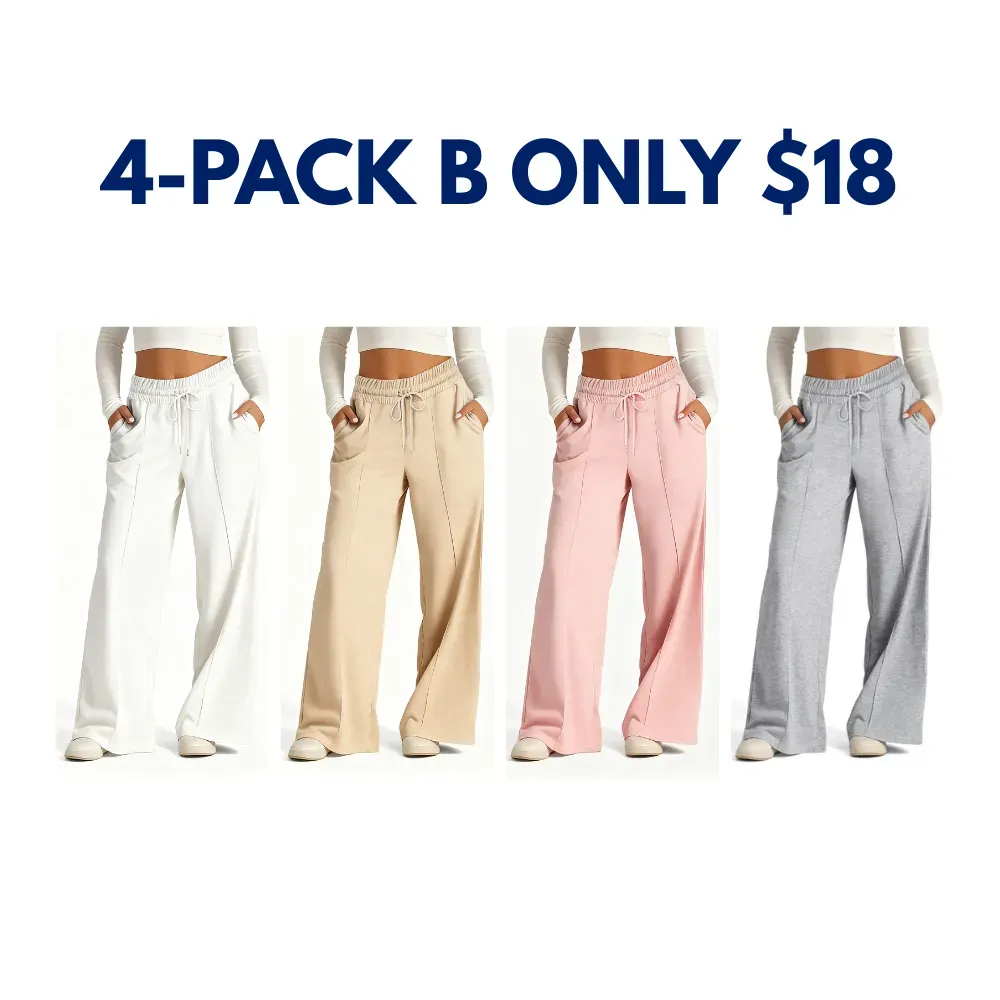 🎅Christmas Promotion 🎁Women's Wide Leg Sweatpants Casual Loose Solid Color Pants