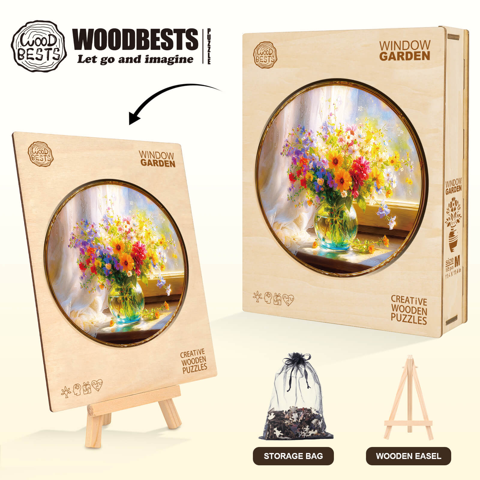 Window Garden Wooden Jigsaw Puzzle