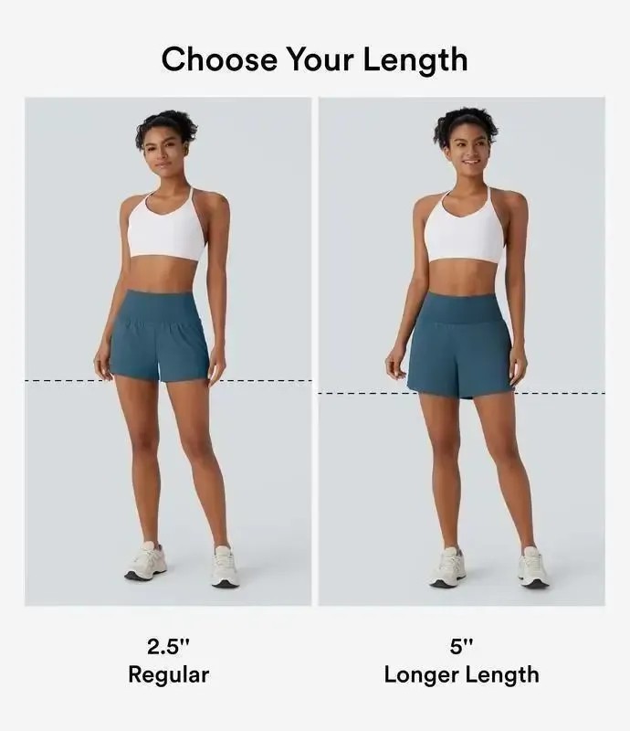 💝Last day promotion-⏰[2-in-1 Anti-Exposure Sports Shorts] Women's 2-in-1 Sports Shorts, Anti-Exposure Running Shorts With Pockets 5''-Longer Length