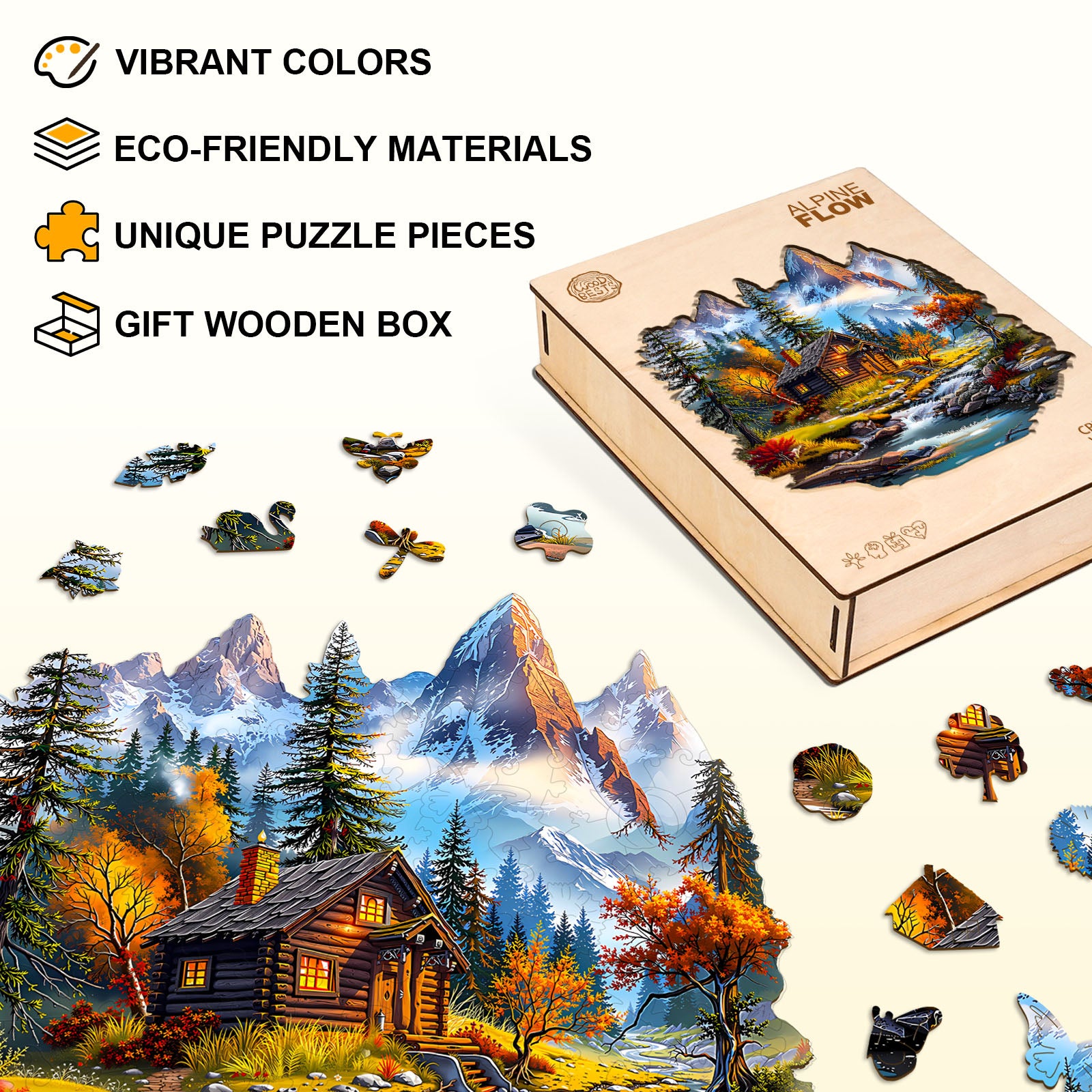Alpine Flow Wooden Jigsaw Puzzle
