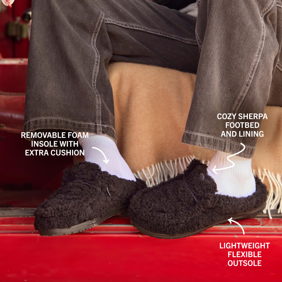 Wally Slipper - Cozy Black/Black