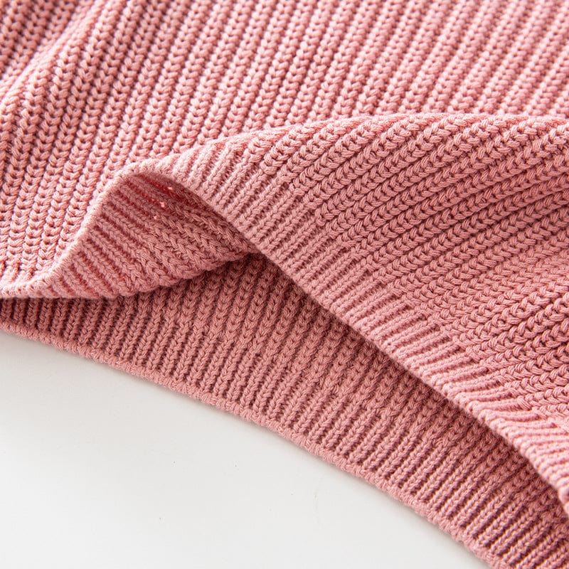 Baby Knitted Solid Color Casual Sweater